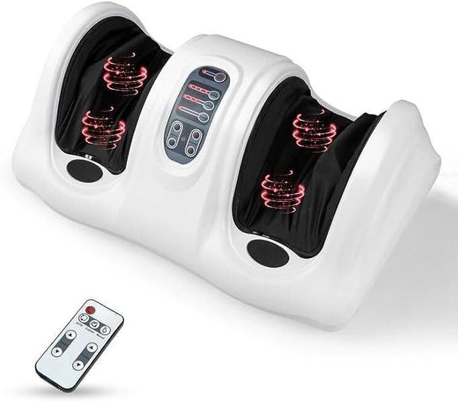 Costway Shiatsu Foot Massager Machine, COSTWAY Deep Kneading Rolling Massage for Feet, Leg Calf Ankle, Electric Massager W/Remote, 4 Massage Modes, Burgundy-Deals for You Days
