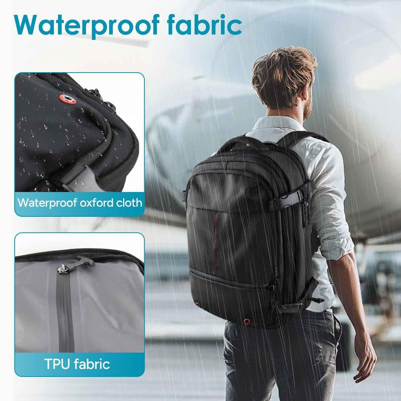 Travel Inspira, Carry-On Travel Backpack, 55L Expandable Vackpack with Vacuum Compression, Anti-Theft Travel Bags with Electric Pump,Travel Essentials