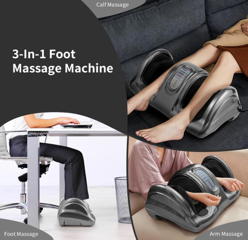 Costway Shiatsu Foot Massager Machine, COSTWAY Deep Kneading Rolling Massage for Feet, Leg Calf Ankle, Electric Massager W/Remote, 4 Massage Modes, Burgundy-Deals for You Days