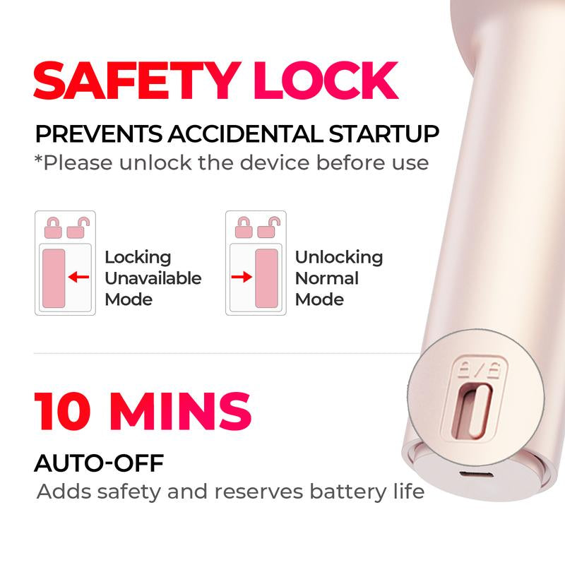 TYMO CURLGO - Cordless Automatic Curling Iron Negative Ionic with Comfort Handles Comfortable Handle Heated Curler Hair Curler Waver